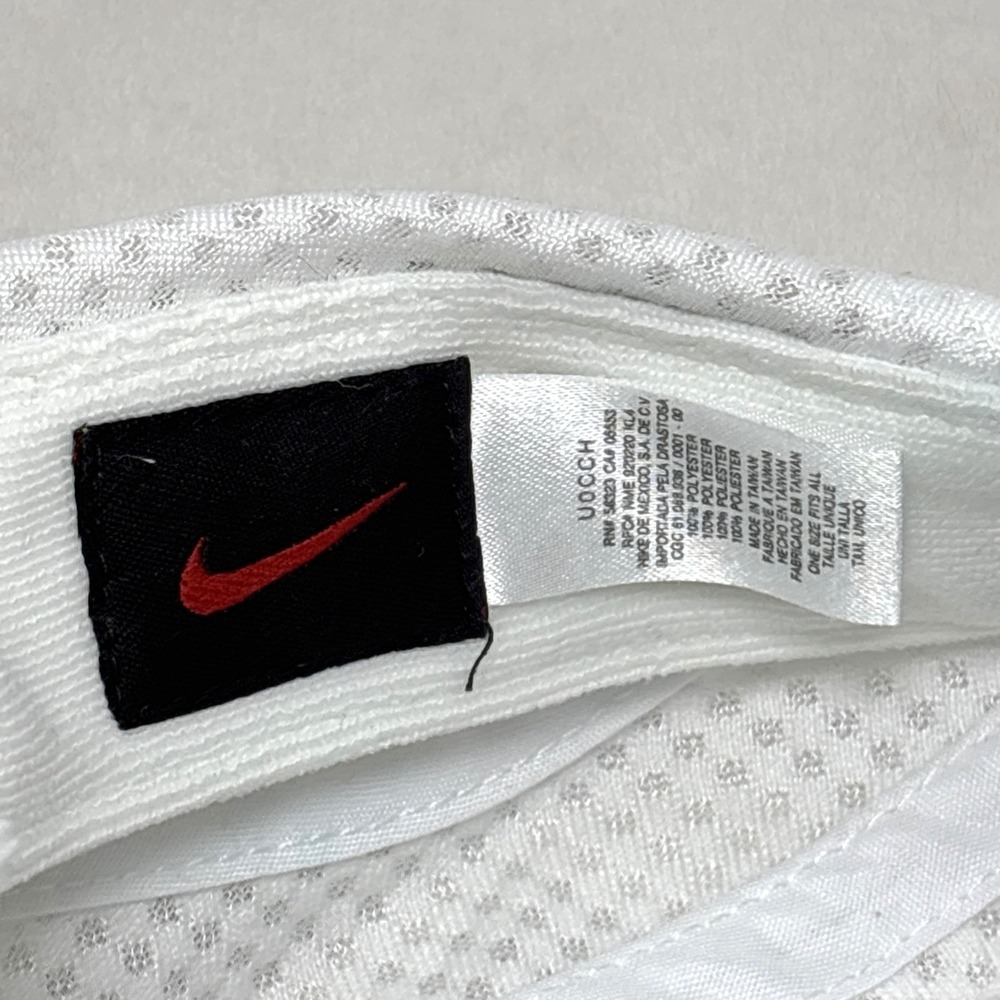 VTG Nike Hat Cap 90s Tailwind‎ Panel White Running Mesh Men Strap Back - Picture 6 of 8